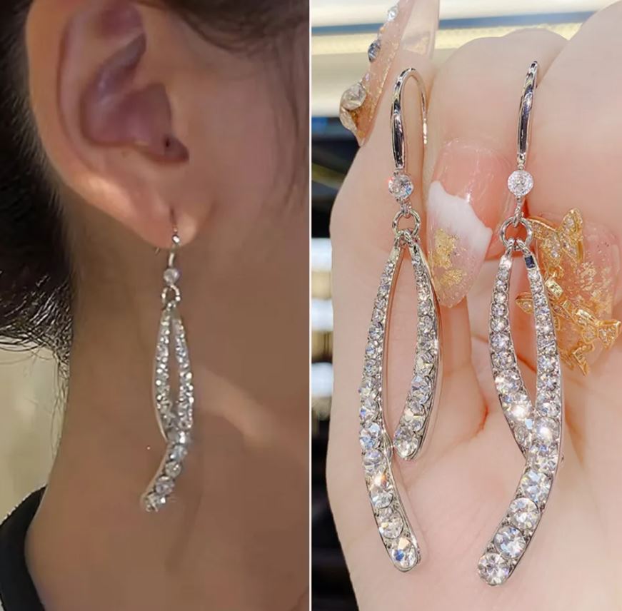 Crystal Twist Drop Earrings -152